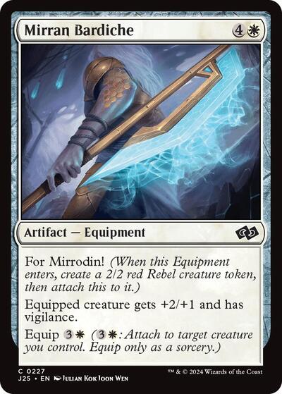 Mirran Bardiche J25 #227 (Near Mint Common) Magic: The Gathering: Foundations Jumpstart