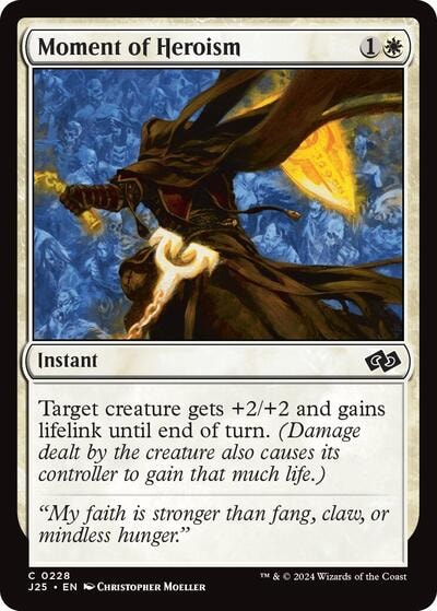 Moment of Heroism J25 #228 (Near Mint Common) Magic: The Gathering: Foundations Jumpstart