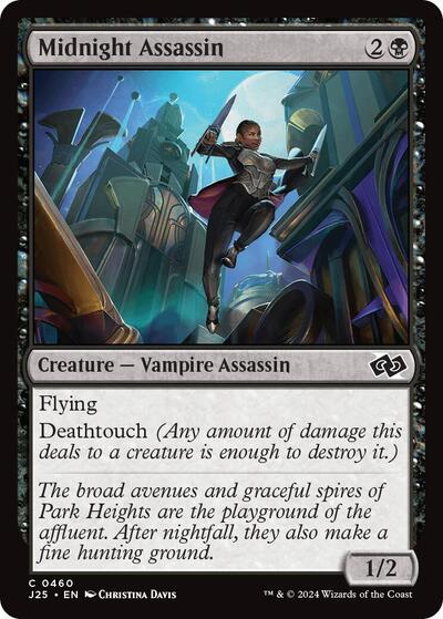Midnight Assassin J25 #460 (Near Mint Common) Magic: The Gathering: Foundations Jumpstart