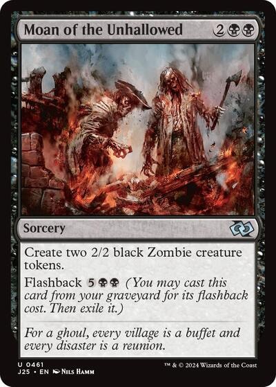 Moan of the Unhallowed J25 #461 (Near Mint Uncommon) Magic: The Gathering: Foundations Jumpstart