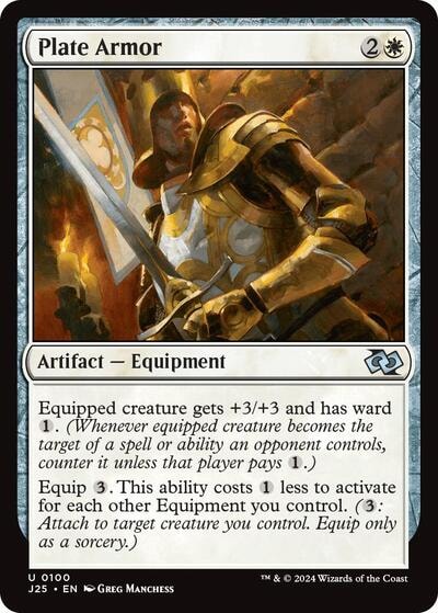 Plate Armor J25 #100 (Near Mint Uncommon) Magic: The Gathering: Foundations Jumpstart