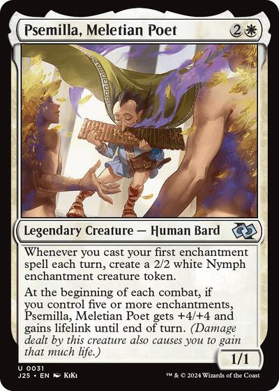 Psemilla Meletian Poet Anime J25 #31 (Near Mint Uncommon) Magic: The Gathering: Foundations Jumpstart