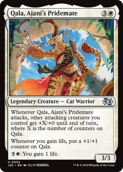 Qala Ajanis Pridemate Anime J25 #32 (Near Mint Uncommon) Magic: The Gathering: Foundations Jumpstart