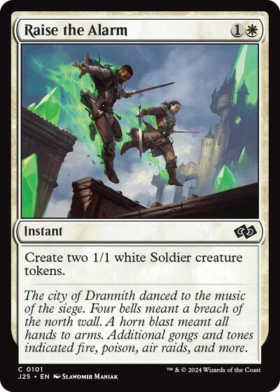 Raise the Alarm J25 #101 (Near Mint Common) Magic: The Gathering: Foundations Jumpstart