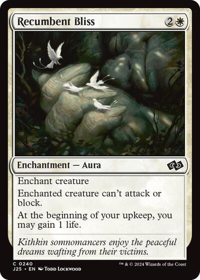 Recumbent Bliss J25 #240 (Near Mint Common) Magic: The Gathering: Foundations Jumpstart
