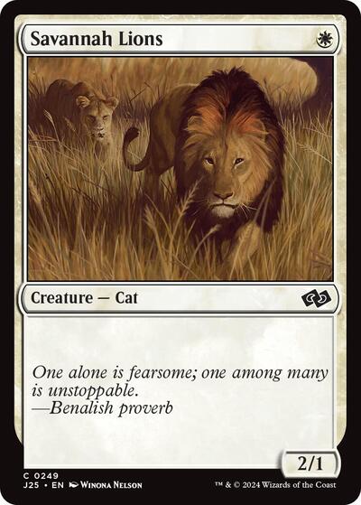 Savannah Lions J25 #249 (Near Mint Common) Magic: The Gathering: Foundations Jumpstart