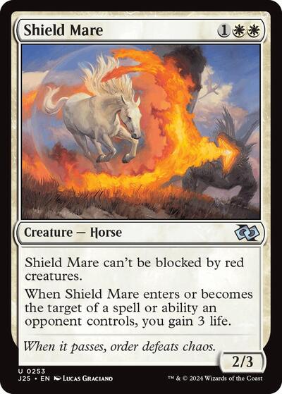 Shield Mare J25 #253 (Near Mint Uncommon) Magic: The Gathering: Foundations Jumpstart
