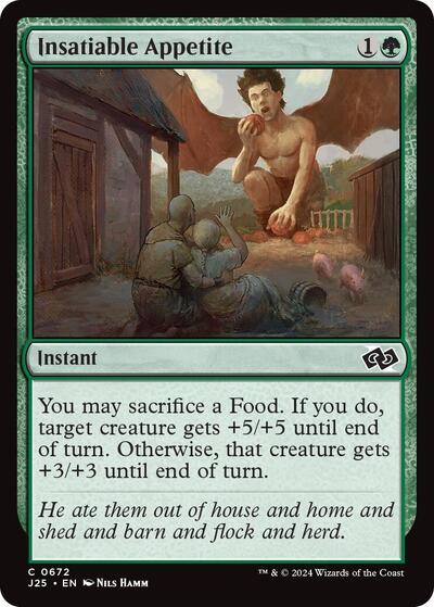 Insatiable Appetite J25 #672 (Near Mint Common) Magic: The Gathering: Foundations Jumpstart