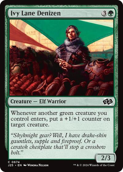 Ivy Lane Denizen J25 #674 (Near Mint Common) Magic: The Gathering: Foundations Jumpstart