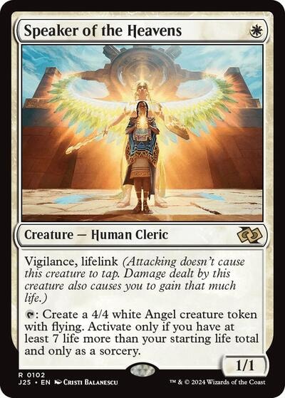 Speaker of the Heavens J25 #102 (Near Mint Rare) Magic: The Gathering: Foundations Jumpstart