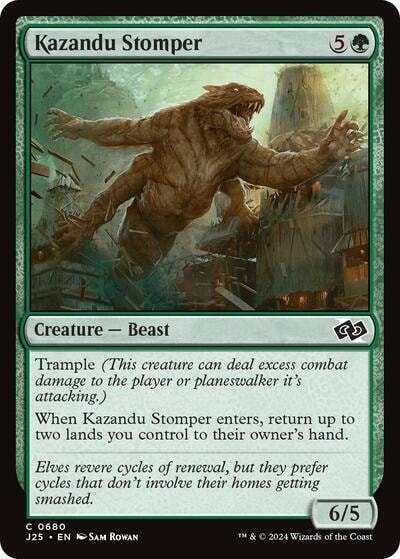 Kazandu Stomper J25 #680 (Near Mint Common) Magic: The Gathering: Foundations Jumpstart