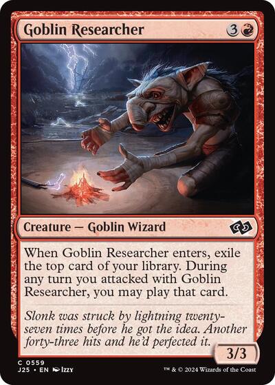 Goblin Researcher J25 #559 (Near Mint Common) Magic: The Gathering: Foundations Jumpstart