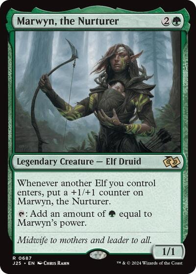 Marwyn the Nurturer J25 #687 (Near Mint Rare) Magic: The Gathering: Foundations Jumpstart