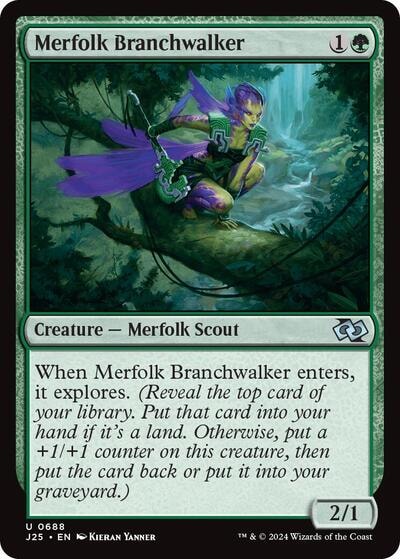 Merfolk Branchwalker J25 #688 (Near Mint Uncommon) Magic: The Gathering: Foundations Jumpstart