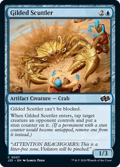 Gilded Scuttler J25 #7 (Near Mint Common) Magic: The Gathering: Foundations Jumpstart