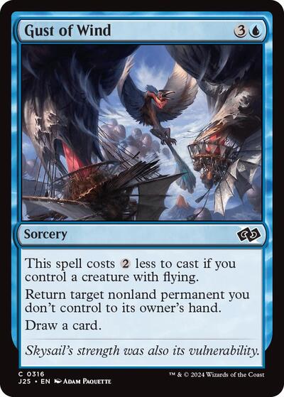 Gust of Wind J25 #316 (Near Mint Common) Magic: The Gathering: Foundations Jumpstart