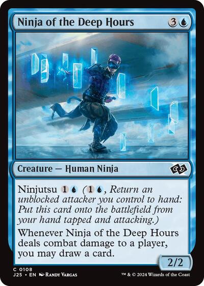 Ninja of the Deep Hours J25 #108 (Near Mint Common) Magic: The Gathering: Foundations Jumpstart
