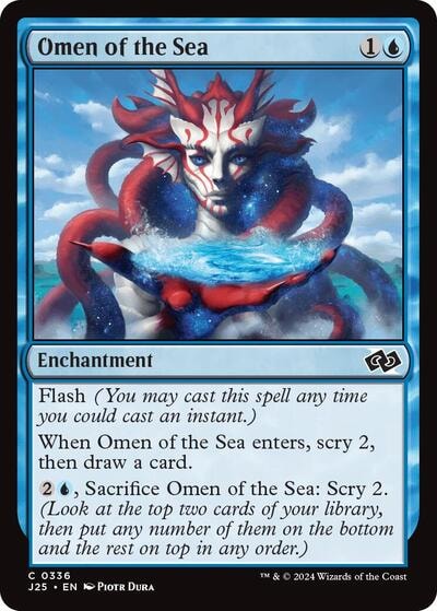 Omen of the Sea J25 #336 (Near Mint Common) Magic: The Gathering: Foundations Jumpstart