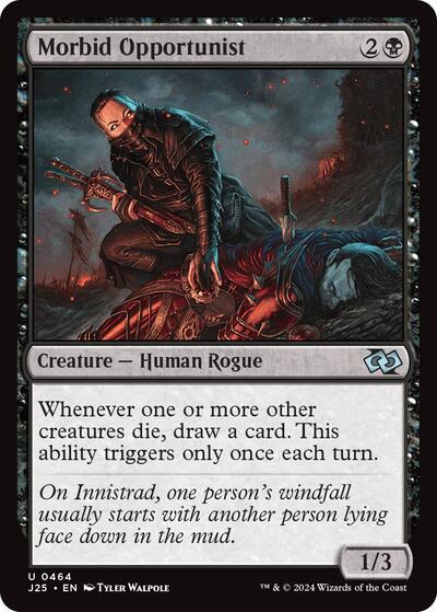 Morbid Opportunist J25 #464 (Near Mint Uncommon) Magic: The Gathering: Foundations Jumpstart