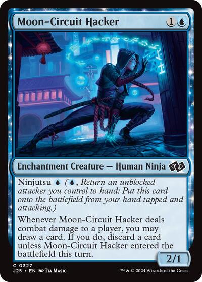 Moon Circuit Hacker J25 #327 (Near Mint Common) Magic: The Gathering: Foundations Jumpstart