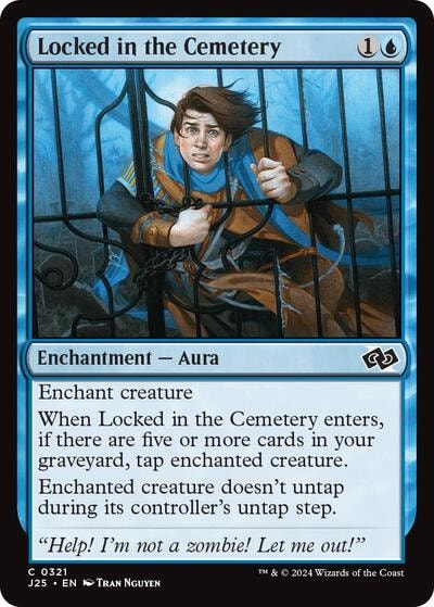 Locked in the Cemetery J25 #321 (Near Mint Common) Magic: The Gathering: Foundations Jumpstart