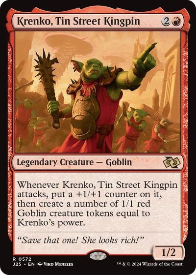 Krenko Tin Street Kingpin J25 #572 (Near Mint Rare) Magic: The Gathering: Foundations Jumpstart