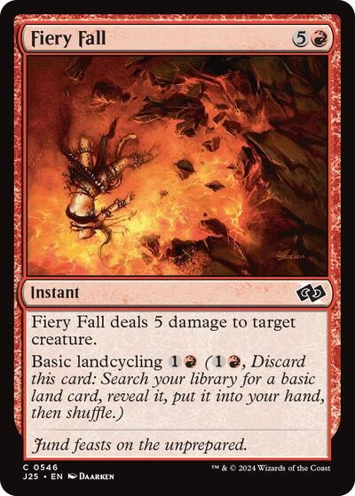Fiery Fall J25 #546 (Near Mint Common) Magic: The Gathering: Foundations Jumpstart