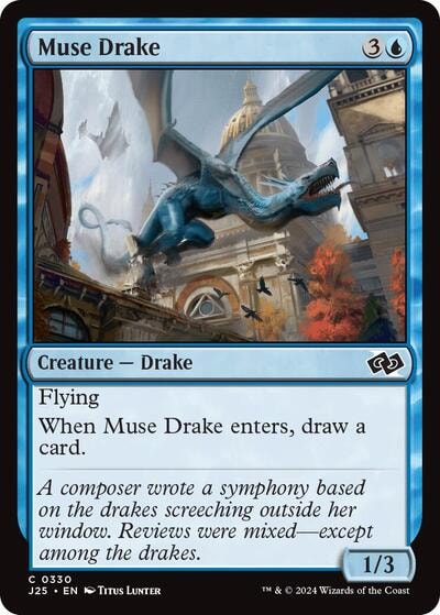 Muse Drake J25 #330 (Near Mint Common) Magic: The Gathering: Foundations Jumpstart
