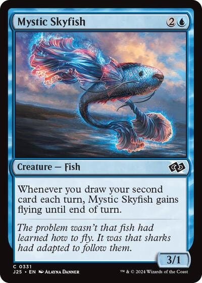 Mystic Skyfish J25 #331 (Near Mint Common) Magic: The Gathering: Foundations Jumpstart