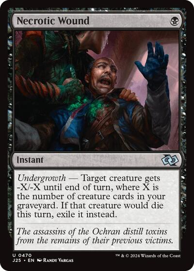 Necrotic Wound J25 #470 (Near Mint Uncommon) Magic: The Gathering: Foundations Jumpstart