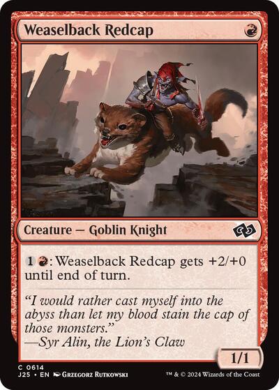 Weaselback Redcap J25 #614 (Near Mint Common) Magic: The Gathering: Foundations Jumpstart