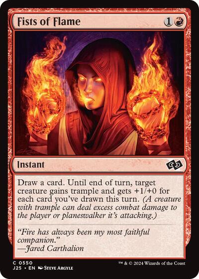 Fists of Flame J25 #550 (Near Mint Common) Magic: The Gathering: Foundations Jumpstart