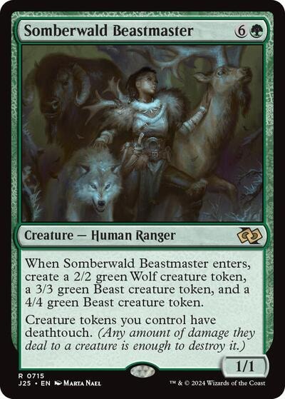 Somberwald Beastmaster J25 #715 (Near Mint Rare) Magic: The Gathering: Foundations Jumpstart