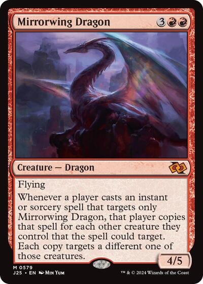 Mirrorwing Dragon J25 #579 (Near Mint Mythic Rare) Magic: The Gathering: Foundations Jumpstart
