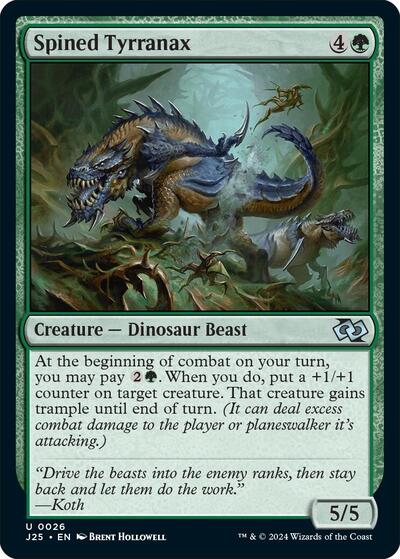 Spined Tyrranax J25 #26 (Near Mint Uncommon) Magic: The Gathering: Foundations Jumpstart