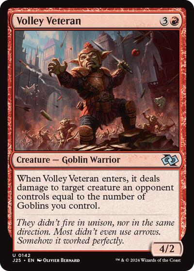 Volley Veteran J25 #142 (Near Mint Uncommon) Magic: The Gathering: Foundations Jumpstart
