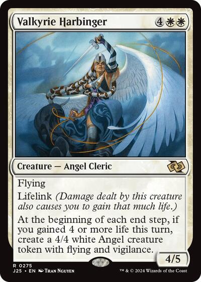 Valkyrie Harbinger J25 #275 (Near Mint Rare) Magic: The Gathering: Foundations Jumpstart