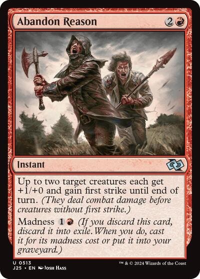 Abandon Reason J25 #513 (Near Mint Uncommon) Magic: The Gathering: Foundations Jumpstart