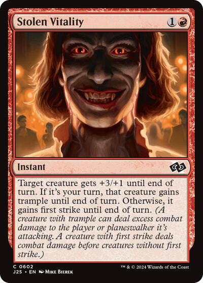 Stolen Vitality J25 #602 (Near Mint Common) Magic: The Gathering: Foundations Jumpstart
