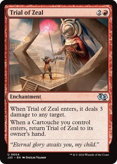 Trial of Zeal J25 #604 (Near Mint Uncommon) Magic: The Gathering: Foundations Jumpstart