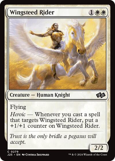 Wingsteed Rider J25 #279 (Near Mint Common) Magic: The Gathering: Foundations Jumpstart