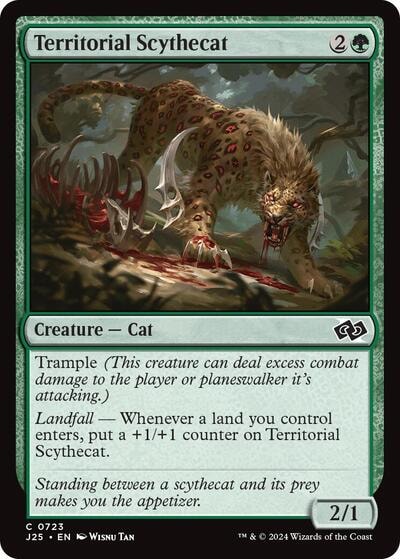 Territorial Scythecat J25 #723 (Near Mint Common) Magic: The Gathering: Foundations Jumpstart