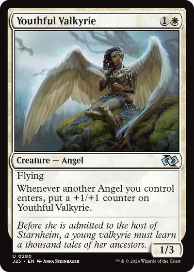 Youthful Valkyrie J25 #280 (Near Mint Uncommon) Magic: The Gathering: Foundations Jumpstart