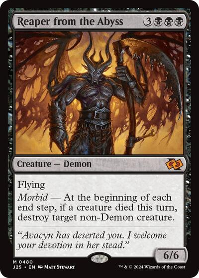 Reaper from the Abyss J25 #480 (Near Mint Mythic Rare) Magic: The Gathering: Foundations Jumpstart