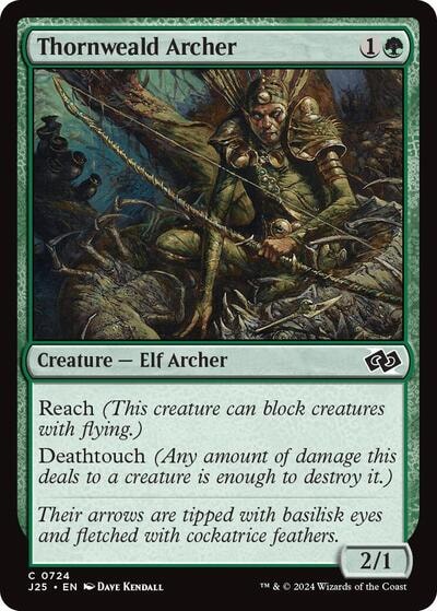 Thornweald Archer J25 #724 (Near Mint Common) Magic: The Gathering: Foundations Jumpstart