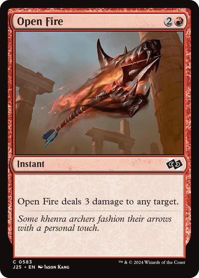 Open Fire J25 #583 (Near Mint Common) Magic: The Gathering: Foundations Jumpstart