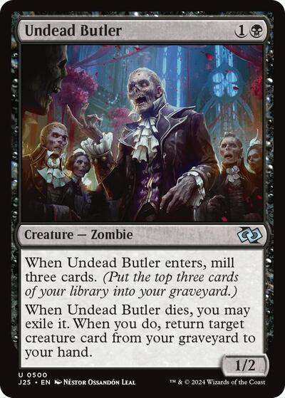 Undead Butler J25 #500 (Near Mint Uncommon) Magic: The Gathering: Foundations Jumpstart