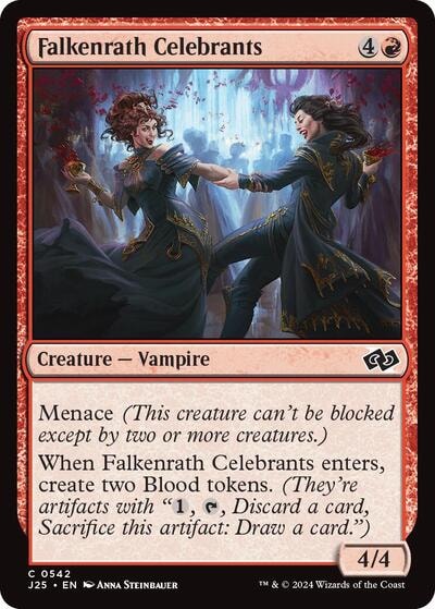 Falkenrath Celebrants J25 #542 (Near Mint Common) Magic: The Gathering: Foundations Jumpstart