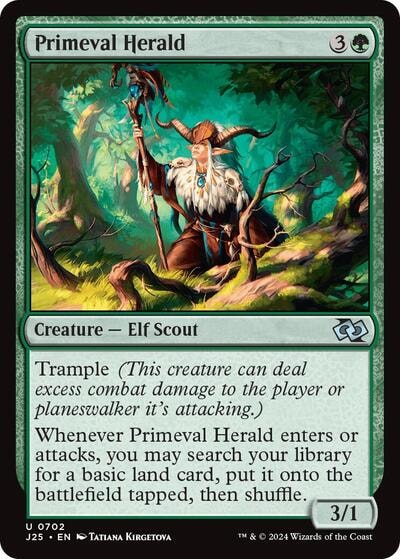 Primeval Herald J25 #702 (Near Mint Uncommon) Magic: The Gathering: Foundations Jumpstart