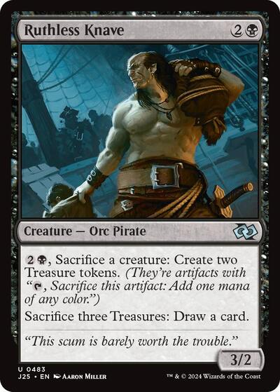 Ruthless Knave J25 #483 (Near Mint Uncommon) Magic: The Gathering: Foundations Jumpstart